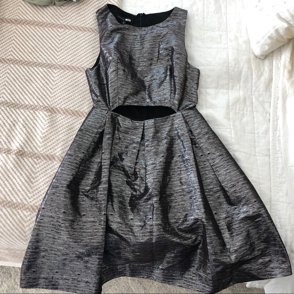 LAST CHANCE! Slate and Willow metallic cutout dress